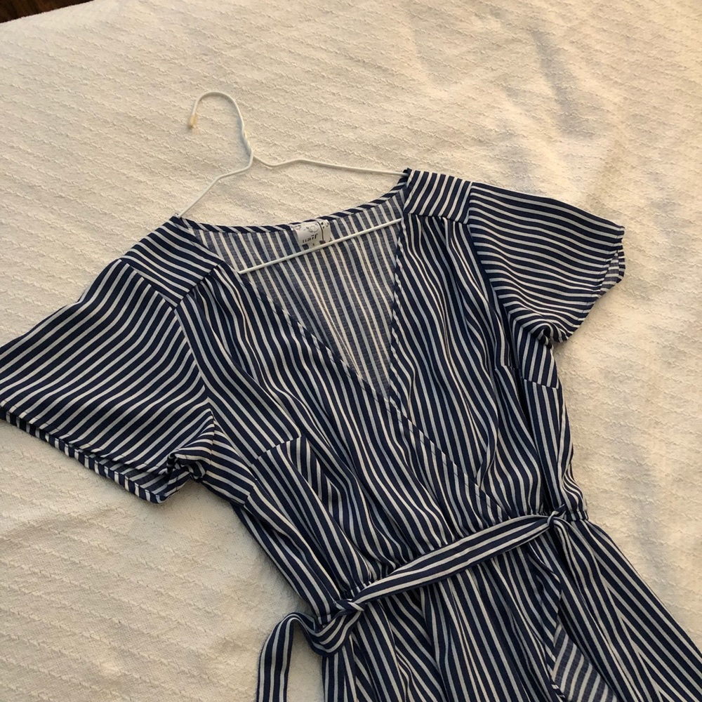 Naïf Nautical blue and white striped faux splice dress - Picture 6 of 7